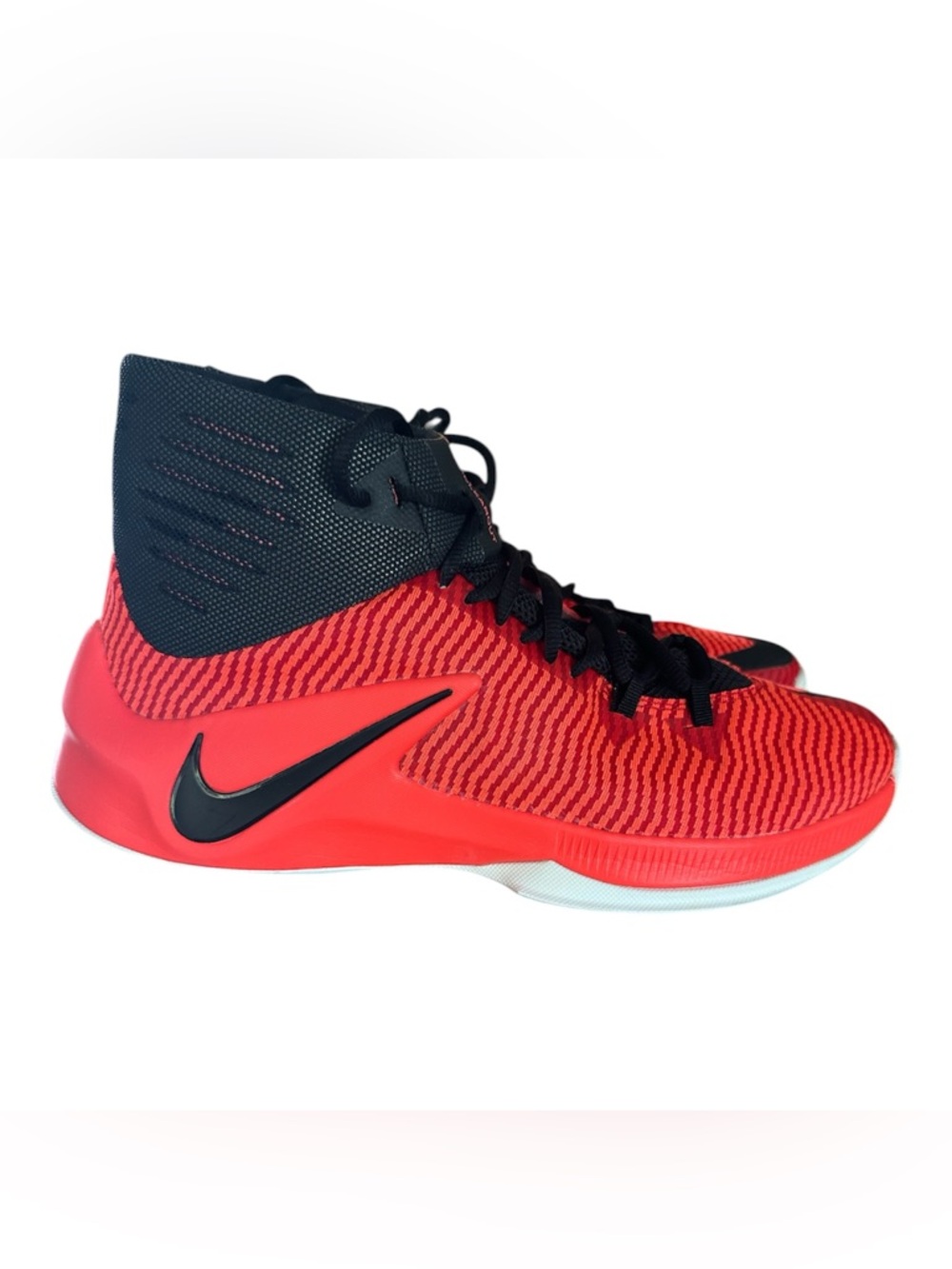 Nike Men's Athletic High-Top  Zoom ClearOut Red Shoes Size 10.5 844370-606